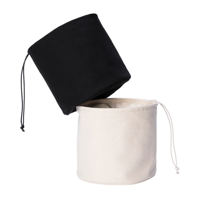 Пользовательская печатная круглая Нижняя хлопковая упаковочная сумка на шнурке