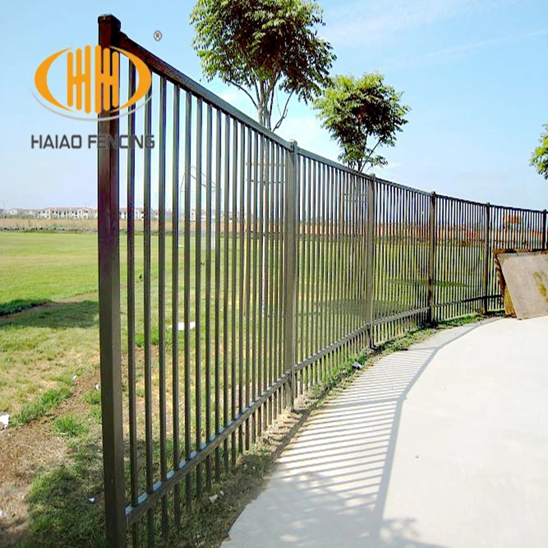 decorative metal fence panels with post and clamps