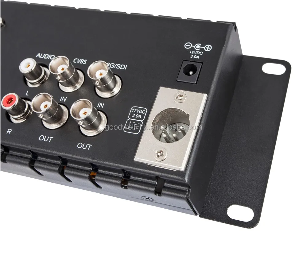 Rack Mount Triple 2RU 800x 480 5 Camera Video Monitor built in HD-SDI 3G/HD/SDI Inputs and Tally System