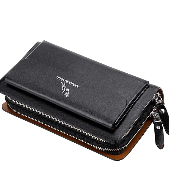 Мужская Ручная сумка, модная Простая мужская сумка, Длинный кошелек на молнии, деловая Повседневная многофункциональная сумка для телефона с отделением для карт