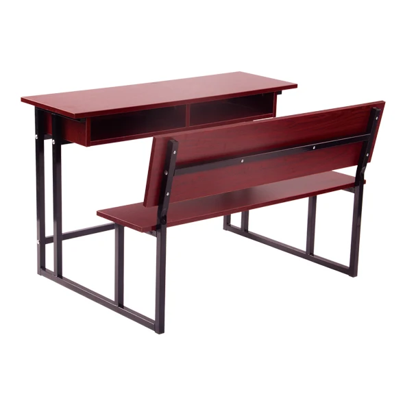 
Hot selling double table and bench for school 
