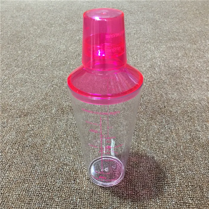 Миксер для коктейлей из легкого акрила, 700 мл, шейкер с напечатанными рецептами