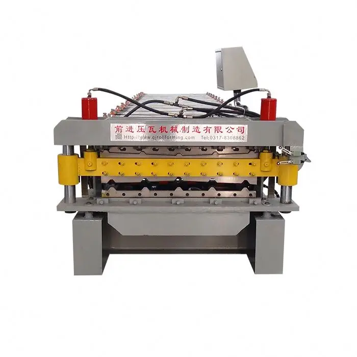 
Double Deck Concrete Roof Tile Aluminum Steel Floor Rolling Forming Machine For Wooden Guard House 