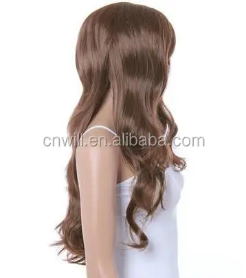 
Long Curly Wigs Full Hair With Middle Long Side Bangs Fluffy Hair Wigs 