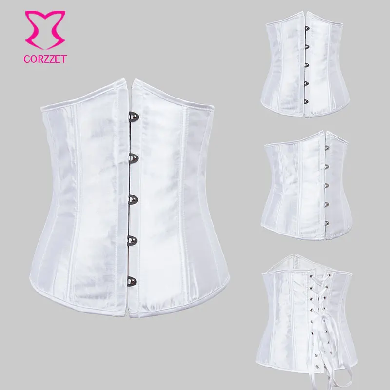 2686A Satin Underbust Back Lace Up Closure Front Buckle Steel Bone Steampunk Guangzhou Factory Wholesales Pricing For Women
