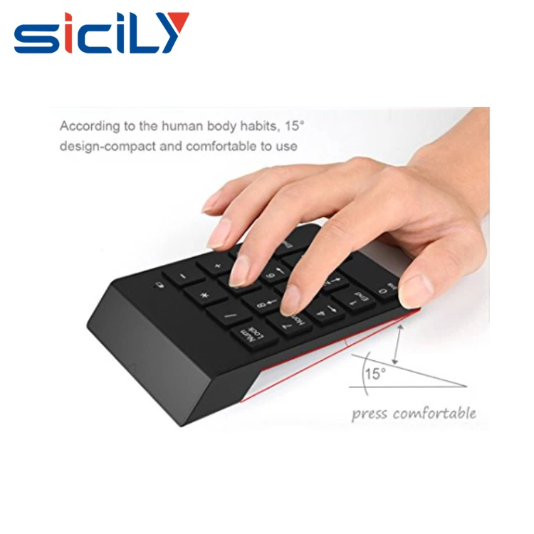 High Quality 2.4G Wireless Numeric Keypad,18Keys USB Financial Numpad Number Pad for Laptop Tablet