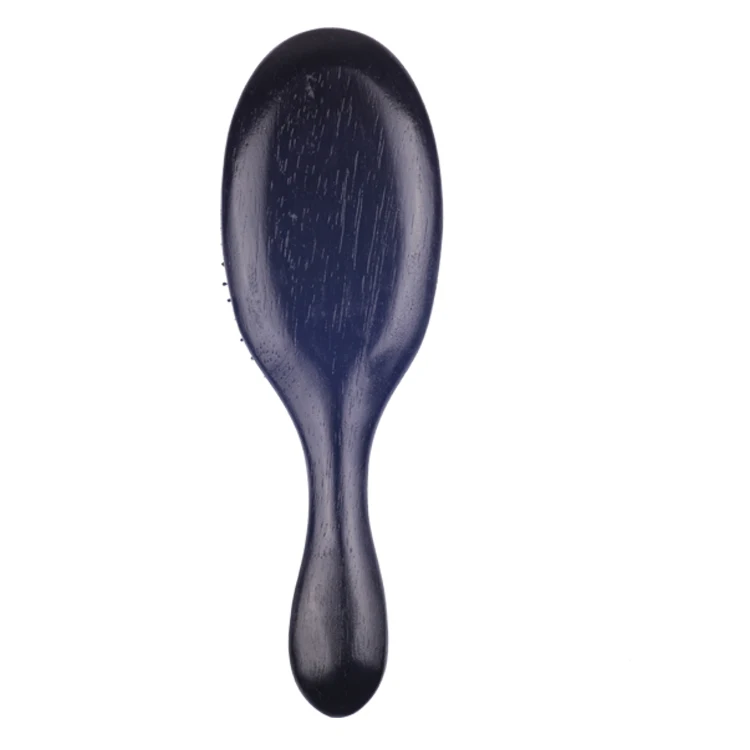 EUREKA Rubber Wood 0.7mm Nylon Pin Hair Brush Detangling Wooden Hair Comb Massage Scalp Air Paddle Hair Brush