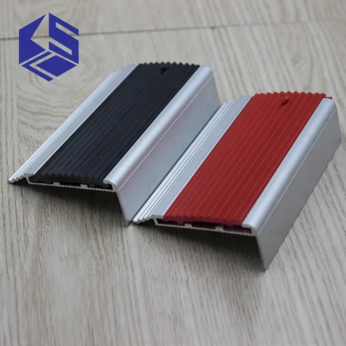 Rubber stair nosing edge trim protection aluminum carpet stair nosing