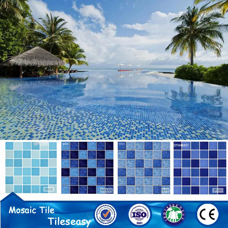 Discount 5*5 ceramic swimming pool tile mosaic