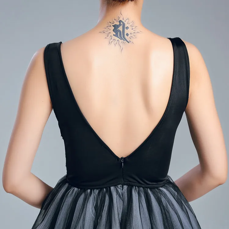 latest  fashion net dress designs gray tutu gray off shoulder dress