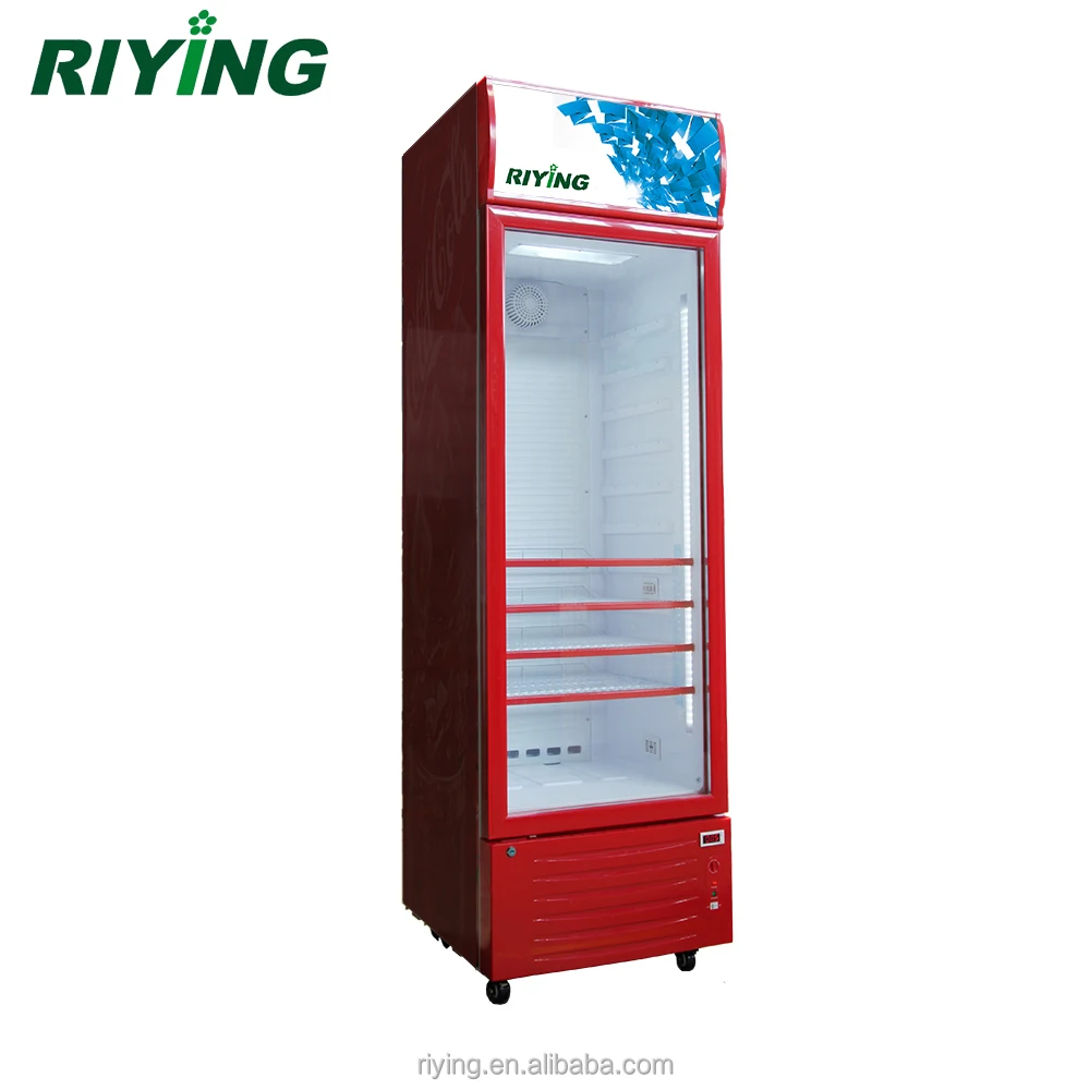 278 Liter 1 Door Commercial Visicooler Cooling Vitrine Refrigerator Showcase