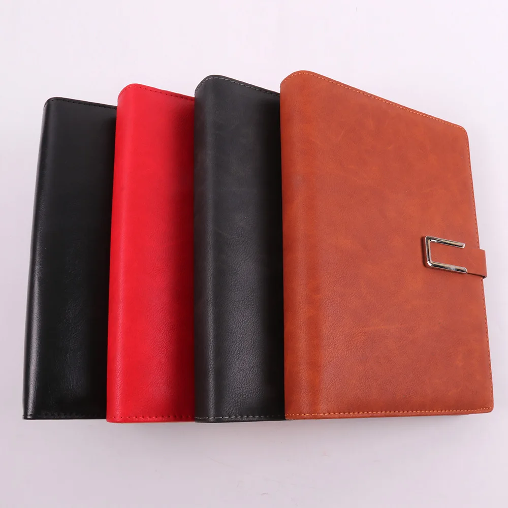 
PU discolored leather multifunctional business notebook custom logo gift box set notebook custom A5 creative notebook 