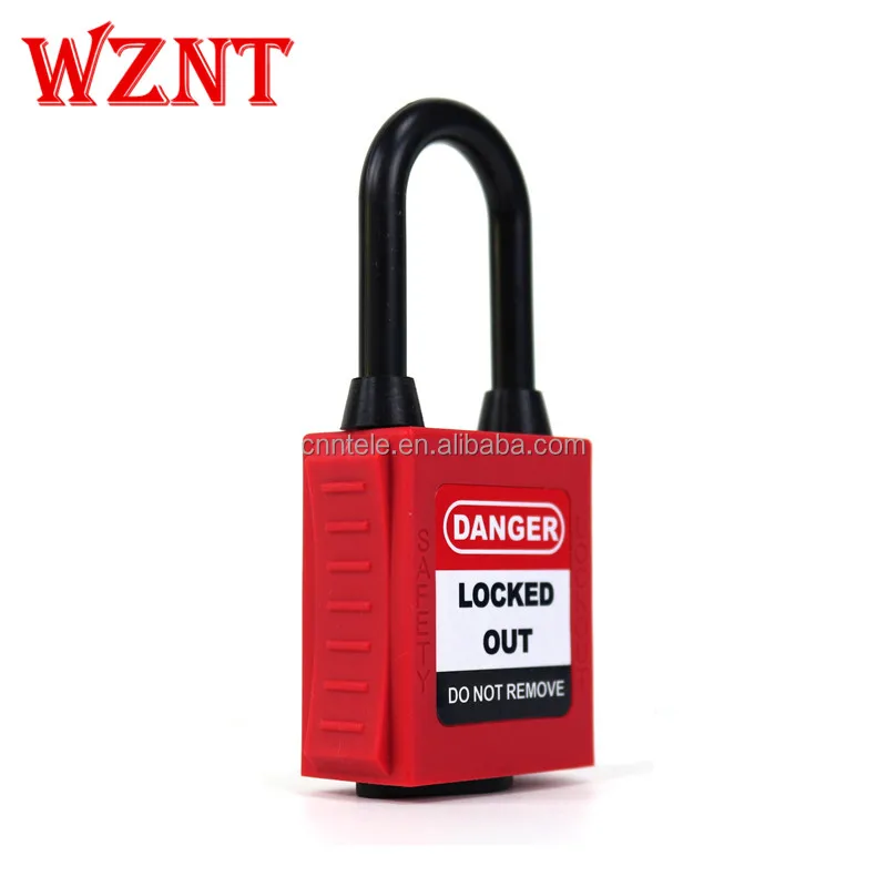 NT-A38PD 38mm ABS OEM Color Dustproof Osha Standard Plastic shackle Safety Lockout Padlock