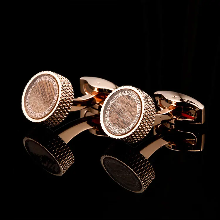 
Marlary Manufacturer Wholesale Classic Unique Rose Gold Copper Cufflink Jewelry 