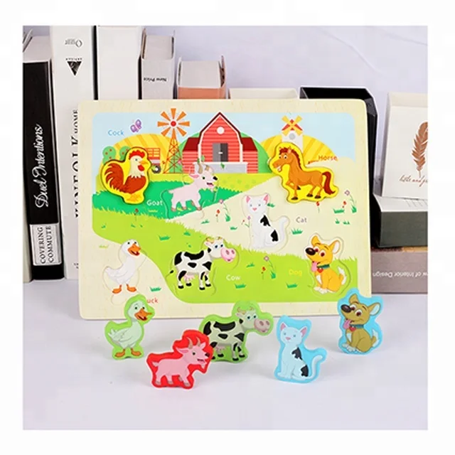 Новый пластик игральные карты дети подарок интеллектуальные металлические сборки игрушка ферма когнитивной доска 3d головоломки