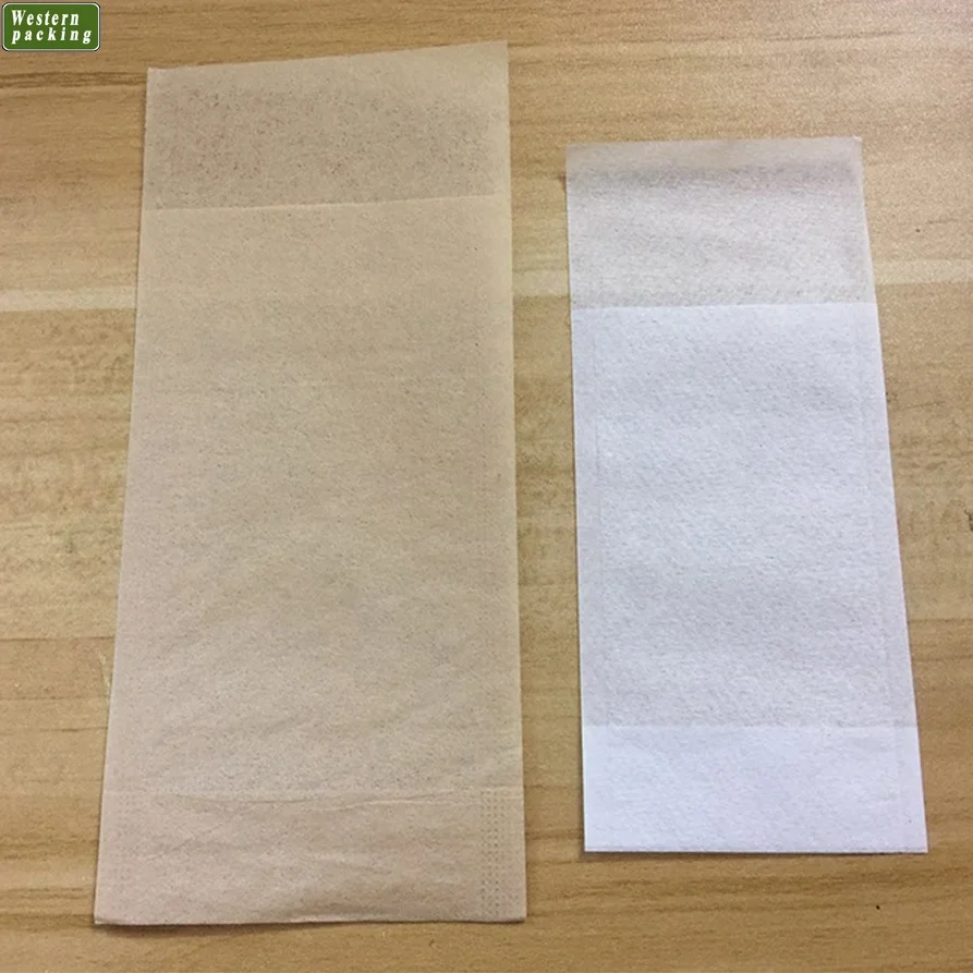 
Wood pulp brown natural teabag filter paper with gusset and tongue, unbleached tea filters 