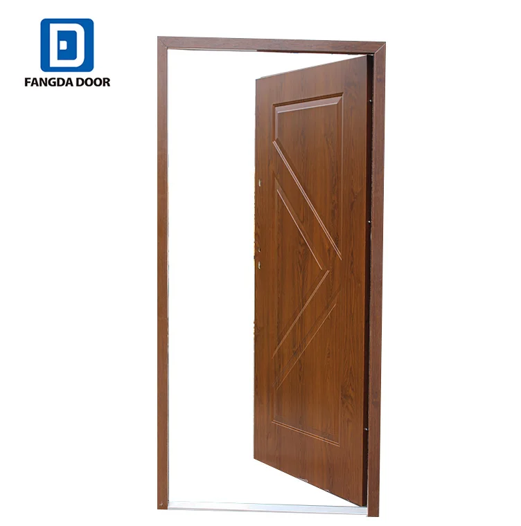 Fangda triangle design exterior security doors metal door hot sale in Poland market