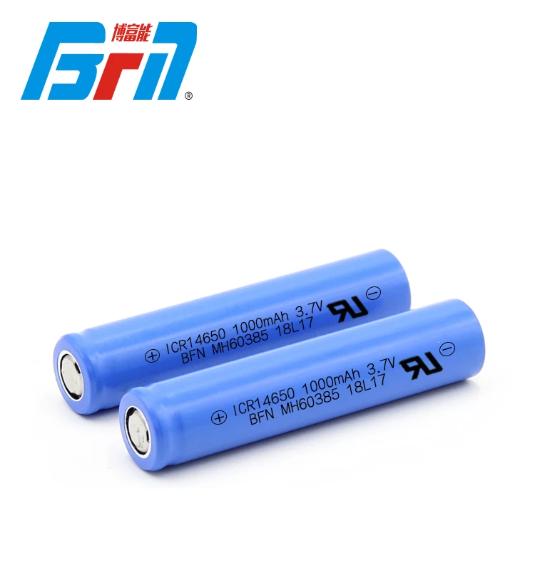 rechargeable battery manufacturer li-ion 14650 3.7V 1000mAh cylinder battery
