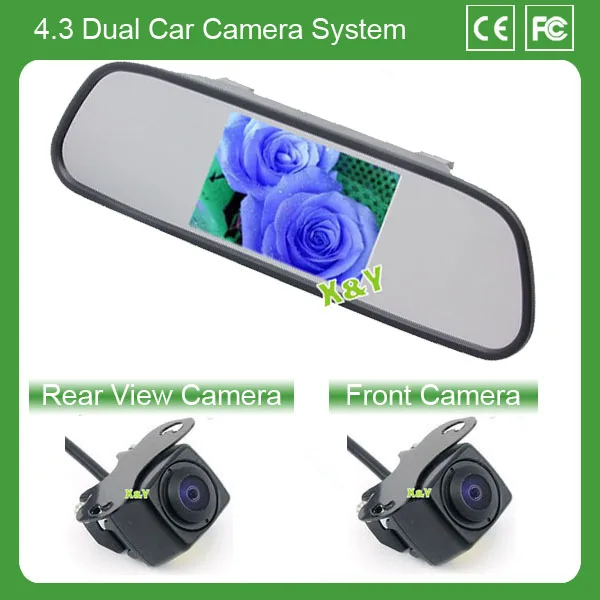 резервного копирования камера системы 4,3-дюймовый автомобиль tft монитор зеркало привело ночь видения камеры