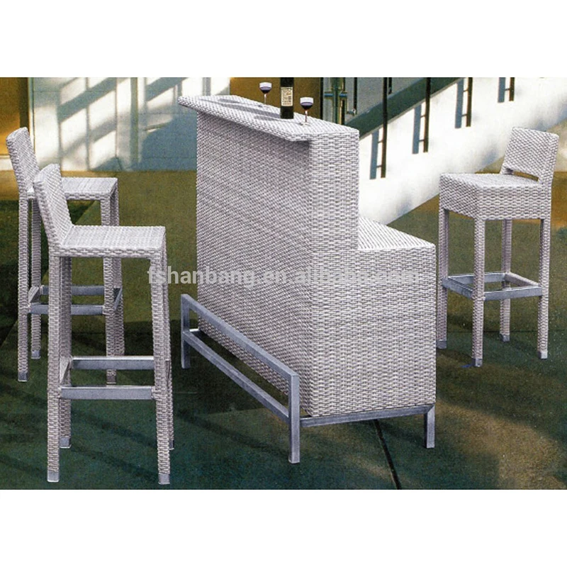 Новый дизайн, Лидер продаж, современный синтетический пластиковый ротанговый барный стул, высокий стул