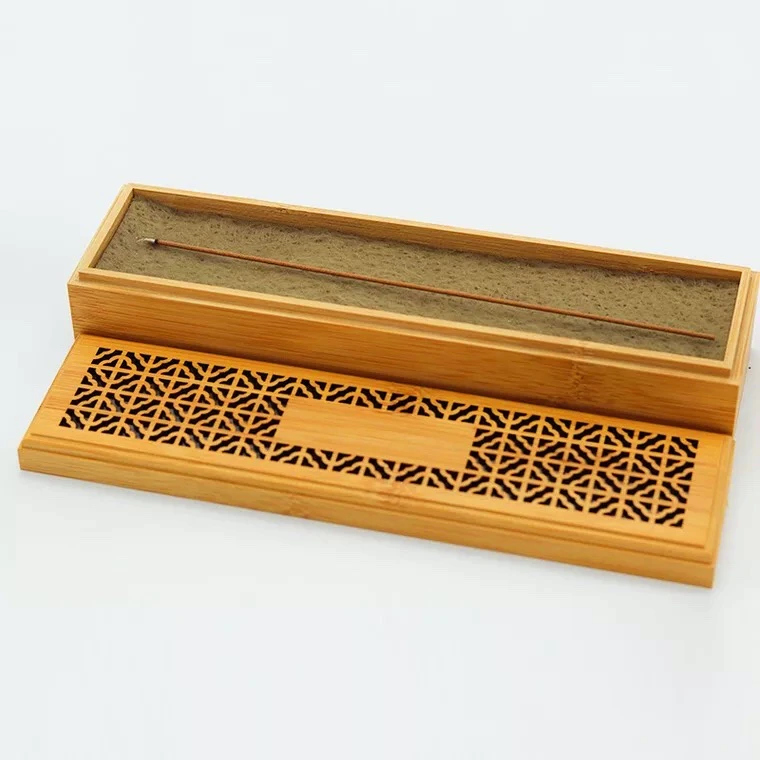 Custom Collins Engraving Bamboo Wood Incense Burner Arabic