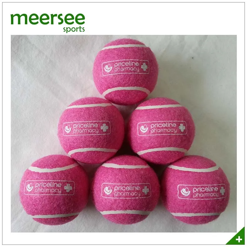 Customized Logo Printed Bag Packed Yellow Polyester promotional tennis ball