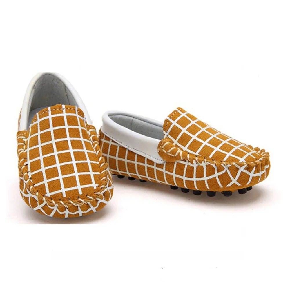 Baby Mocassins Shoes European Style Rubber Sole Boat Shape Buster Brown Baby Walking Shoes Wholesale