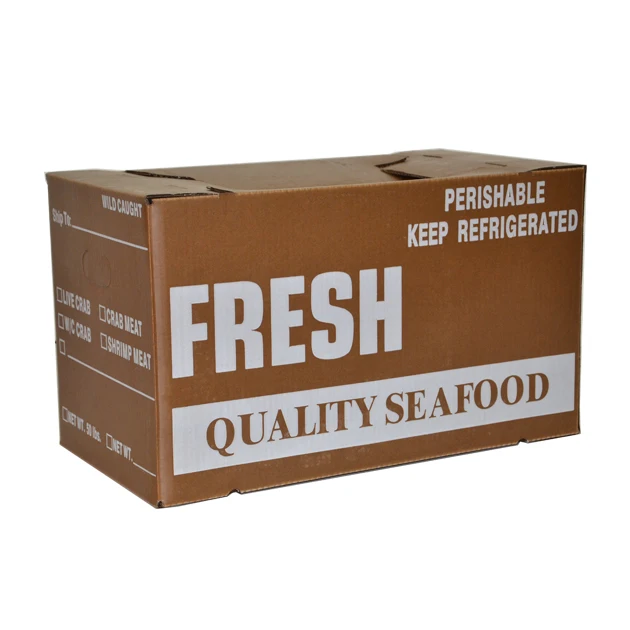 waterproof corrugated cardboard storage folding paper Export Tuna Packaging Seafood Carton Box