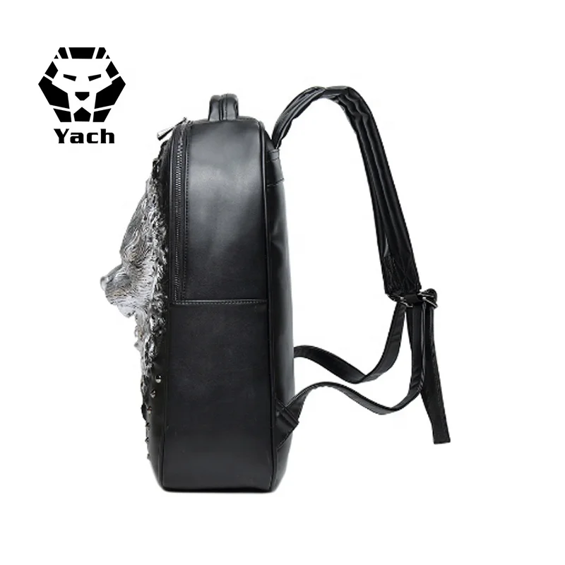 Hiking best selling 3D smile face lion head backpack waterproof pu computer bag kids animal backpack