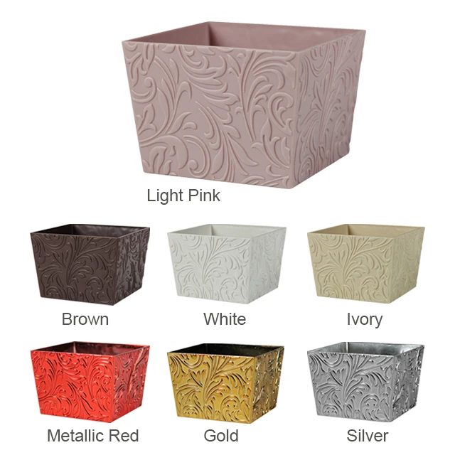 Wholesale Good Quality 3D Emboss Flower Pot Home Decoration Garden Plastic Bowl For Fresh Flower Decoration