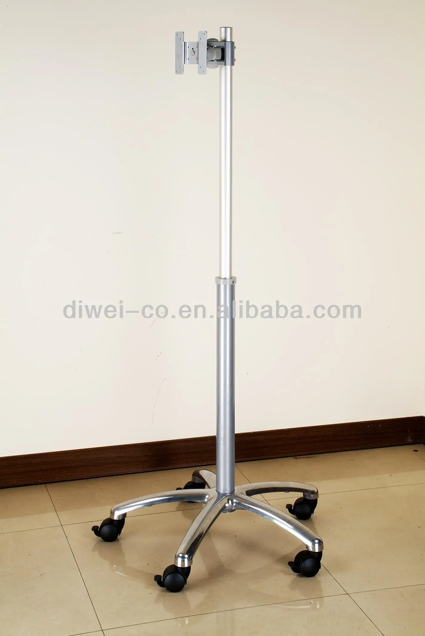 Регулируемый эргономичный 10 кг Макс 75 100 мм мобильный ЖК-стенд с колесами один монитор тележка для офиса или школы