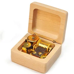 Wooden Music Box with Popular and Classical Music