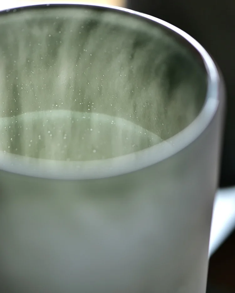 Bixuan Vases Sanded Matte Grey Handblown Glass Flower Arrangement Vase Tall Cylinder Stylish Table Decor Centerpieces Vase