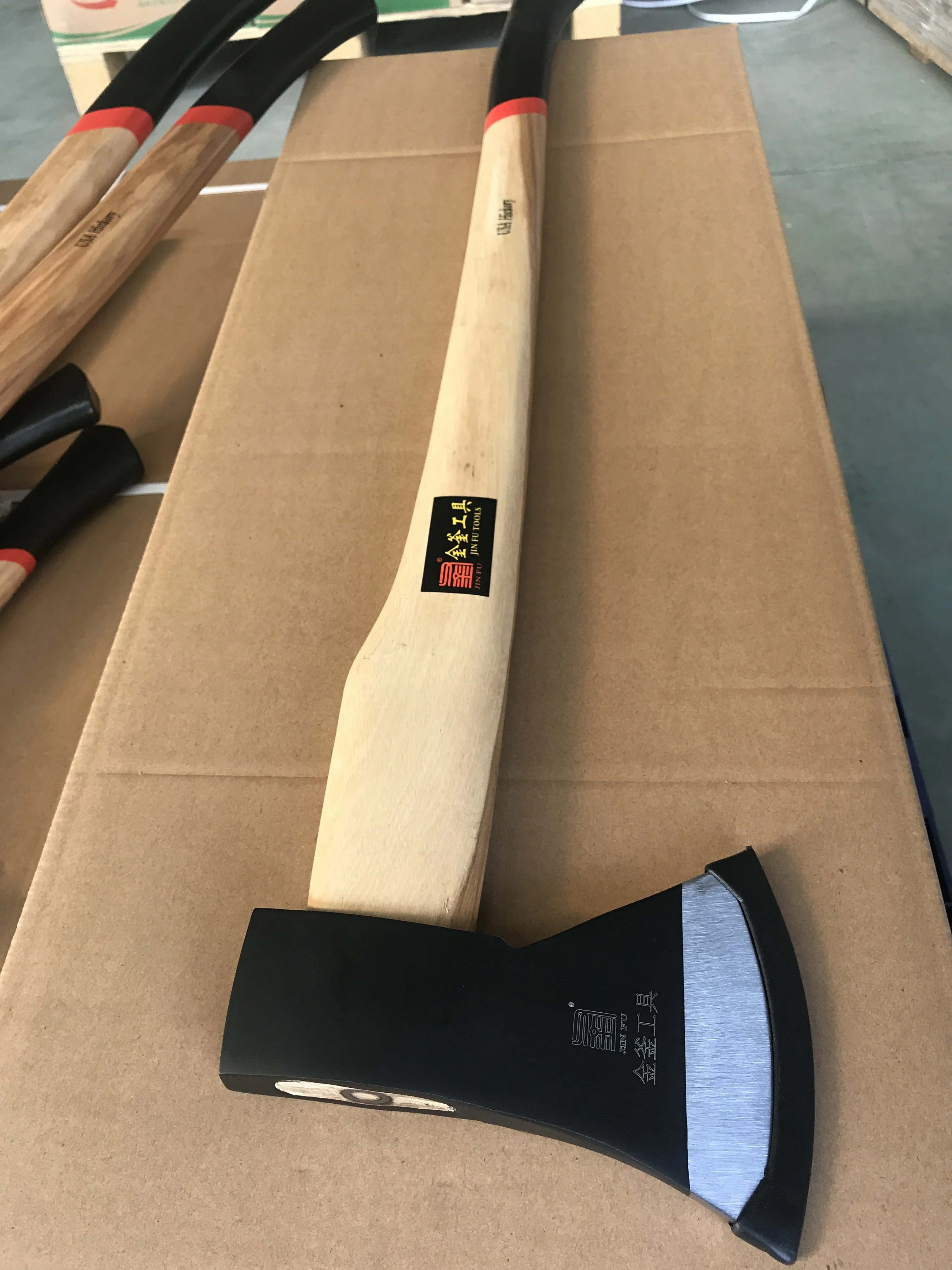 Forged A613 axe with wooden  handle