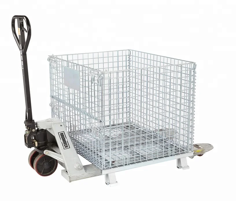 Штабелируемые складные металлические сетчатые контейнеры для хранения для склада