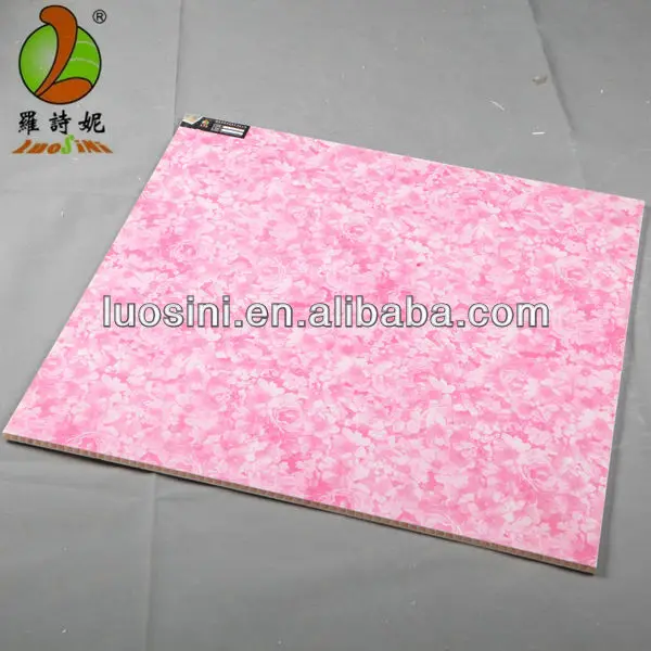 
pink flower color design hot stamp pvc ceiling panel 