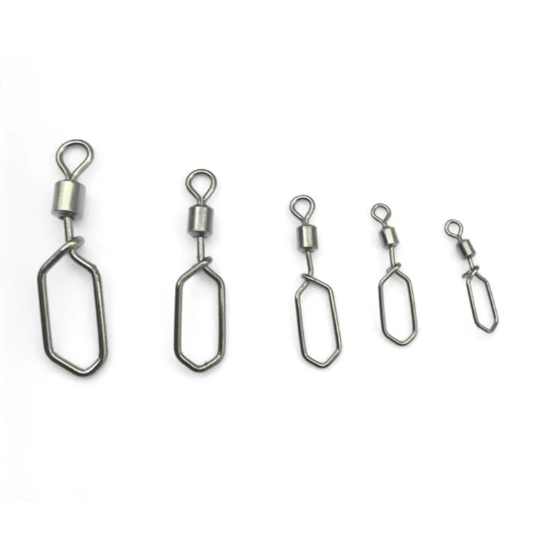 In Stock Wholesale Swing square Snap Carp Fishing Swivel with Snap
