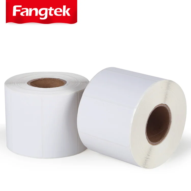 Coated art paper self adhesive barcode blank stickers label roll for sequence code print