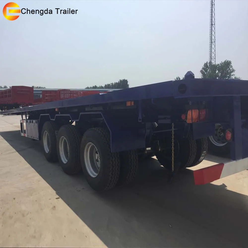 20ft 40ft Container semi trailer flatbed trailer dimensions