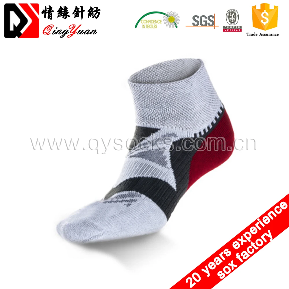 Ankle Style Combed Cotton Nylon Sport Socks Custom Cushion Bottom Men Cotton Colored Ankle Socks