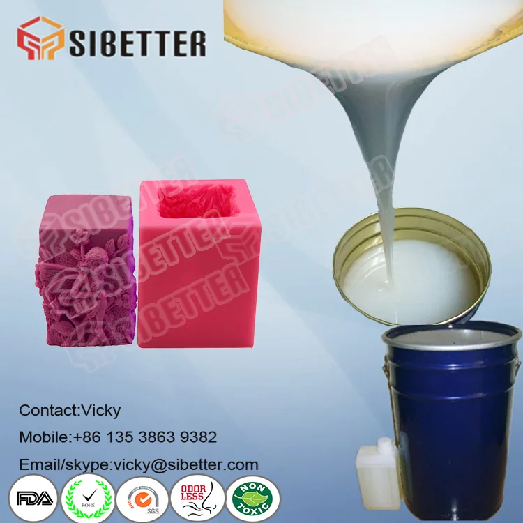 Liquid Silicone with Hardener to Make Silicone Mould for Candles