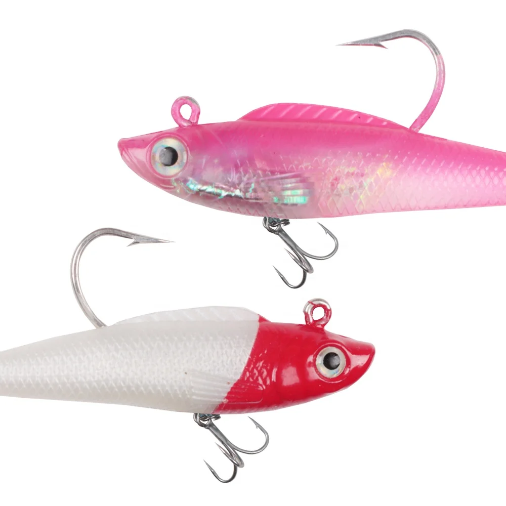 
wholesales new kinds 3d eyes for fishing lures 18g 95mm soft plastic lure sinking fish lure vib 