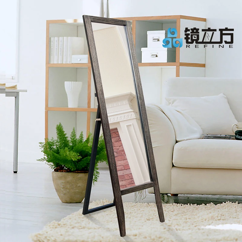
paulownia wood frame stand floor mirror dressing mirror 