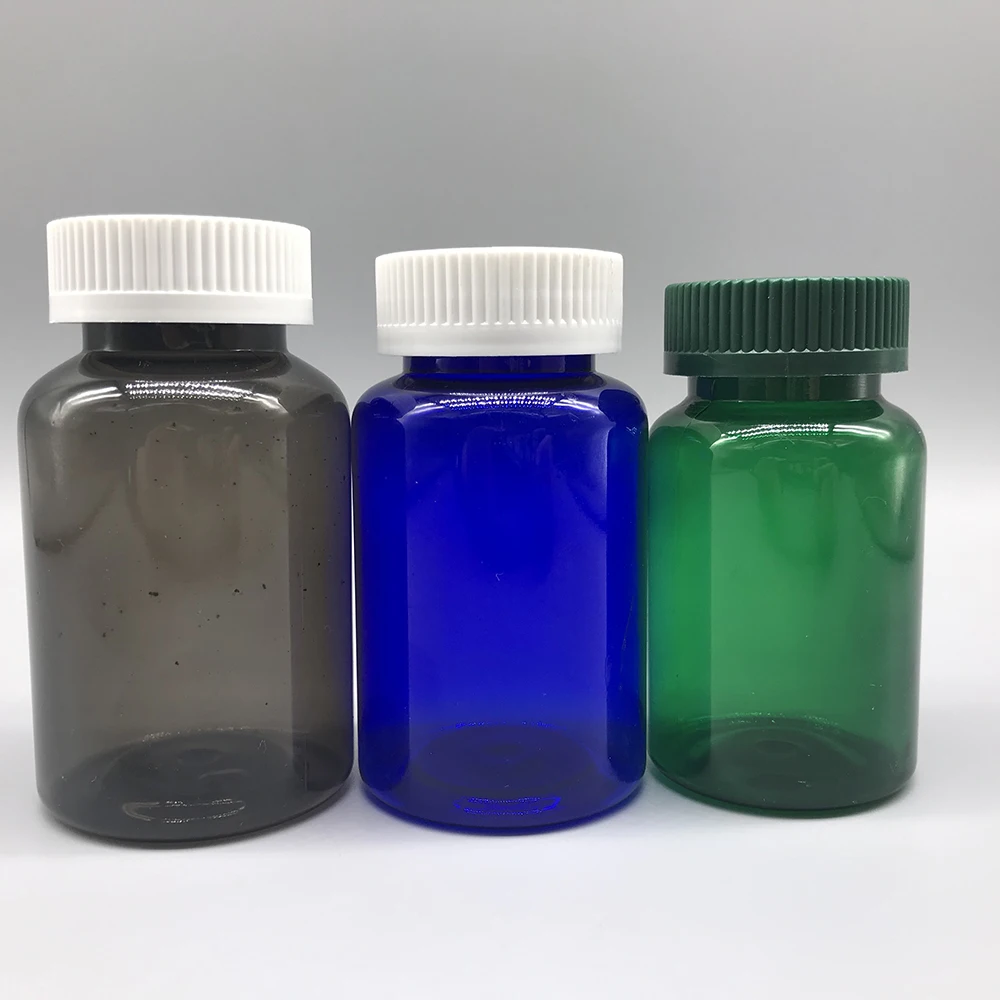 Label print Pharmaceutical 5oz 150ml pet plastic empty capsule bottle with child-proof cap