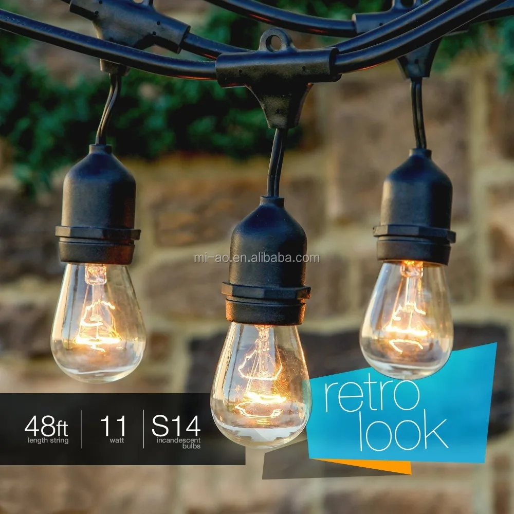 
E26 Outdoor Weatherproof Commercial Grade Lights with Hanging Sockets string light 