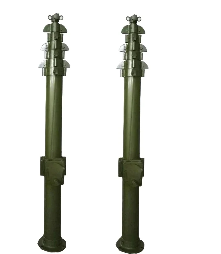 Установленный автомобиля или на земле 4 м лебедки телескопическая мачта