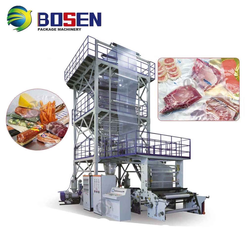 BOSEN  High Output Extruder Machine Biodegradable film blowing machine China