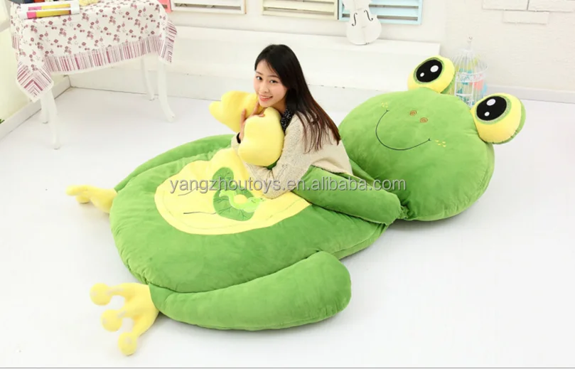 Wholesale 1*1.7m Stuffed Pp Cotton Cartoon Duck Plush Lazy Beach Sofa Bed