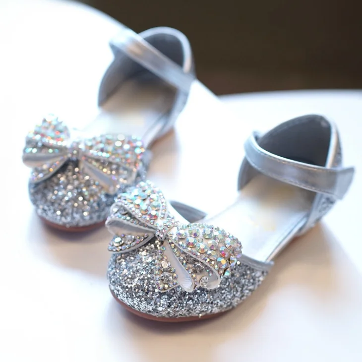 
YY10228S Fashion rhinestone bowknot design girls dress shoes kids rhinestone dance shoes 