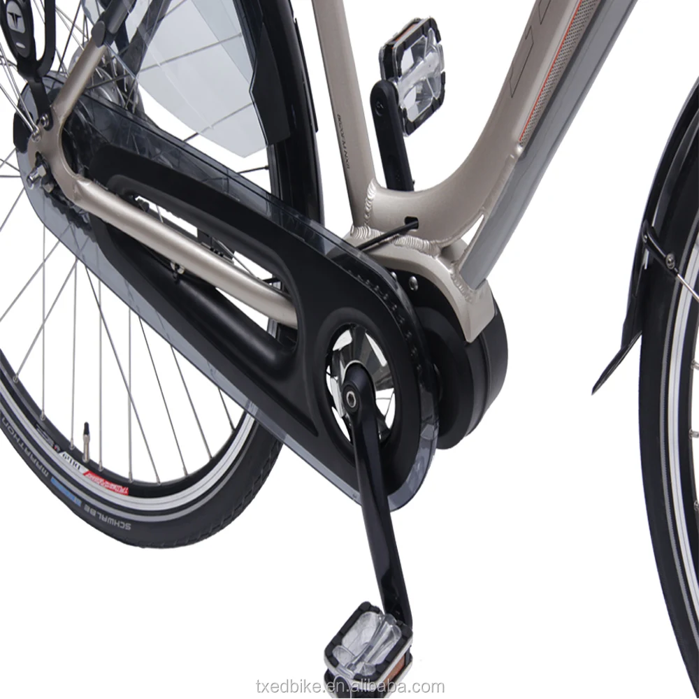 TXED 28 inch  retro 8 speed LCD panel roller brake center motor alloy suspension fork city e  bike